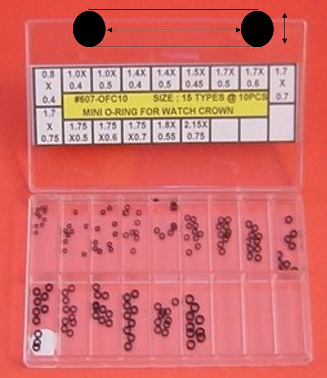 MINI O-RING KIT FOR STANDARD CROWN-150PCS