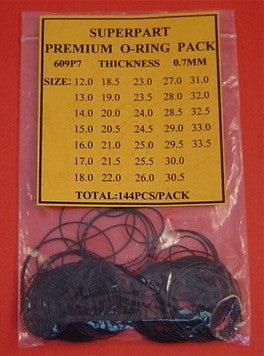 O-RING PACK (144PCS) - DIA. 0.7MM