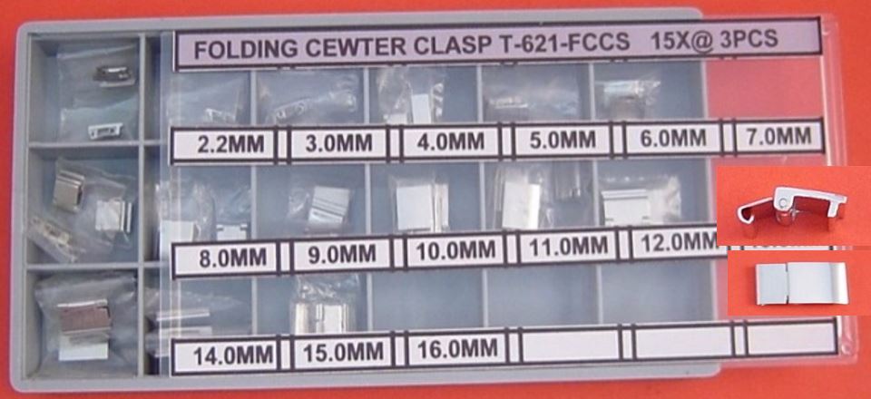 PNP FOLD CENTER BRASS CLASP IN BOX - 45PCS