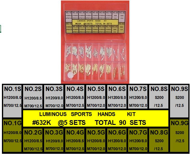 SPORT LUMINOUS HAND KIT IN 2 COLOR- 90SETS