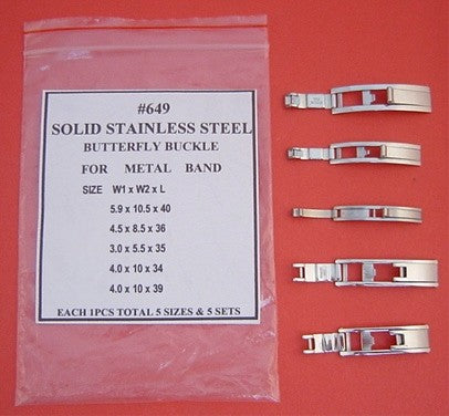 SOLID S/S BUTTERFLY BUCKLE FOR M-BAND-5 SIZE