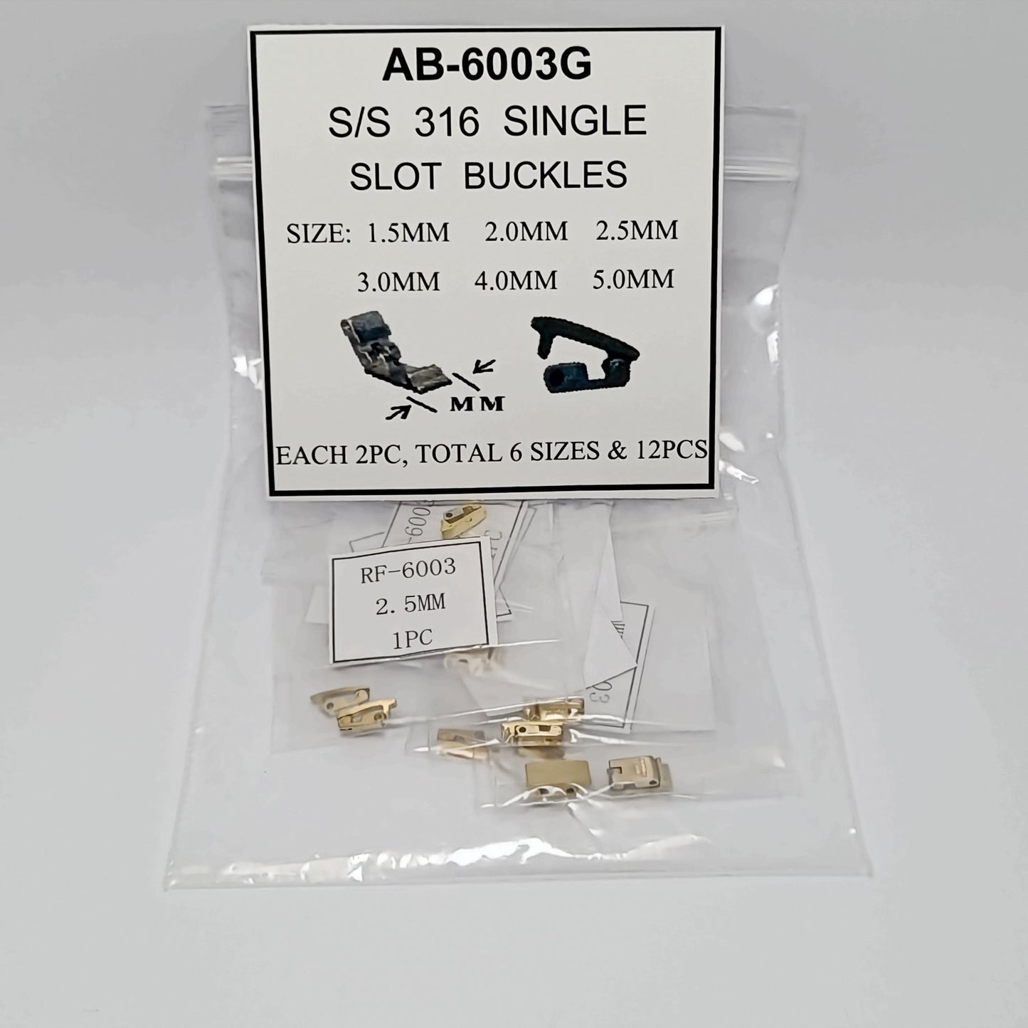 S/S S-SLOT BUCKLE IN IPG PACK-12PCS