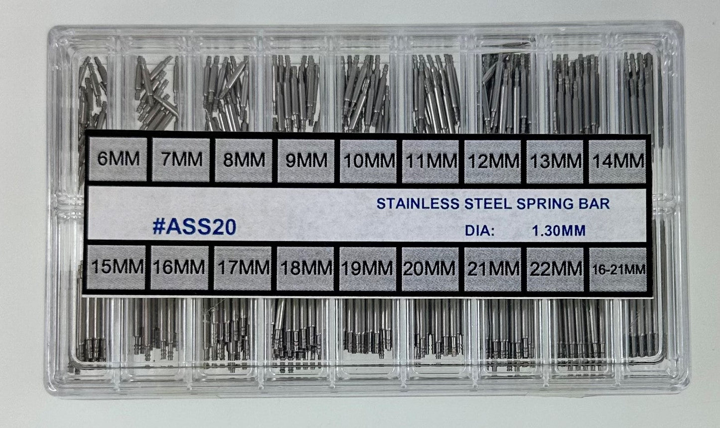 S/S DOUBLE FLANGE SPRING BAR KIT DIA.1.30-400