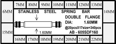 D-FLANGE S/S S-BAR KIT 1.60, @20X17=340