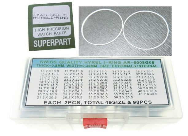 HQ HYTREL I-RING KIT FOR 0.8 mm GLASS