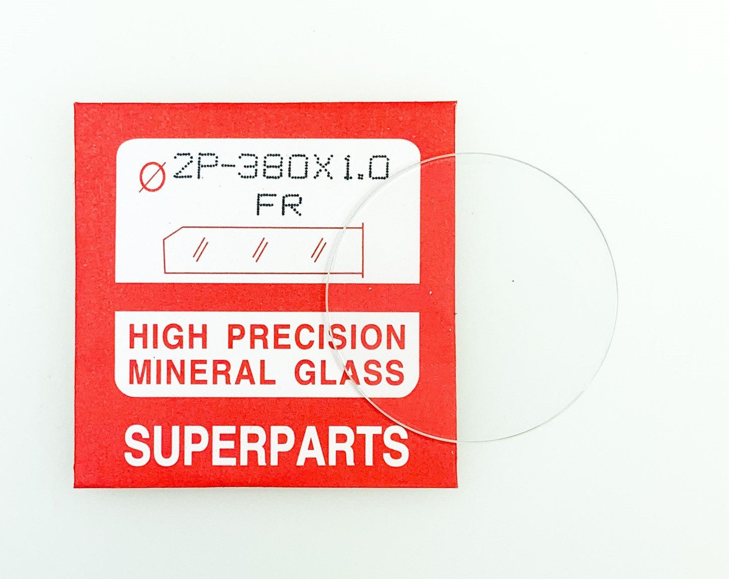 Flat Round Mineral Glass 1.0 mm Thick (5 pcs) - 40.1 mm to 55.0 mm