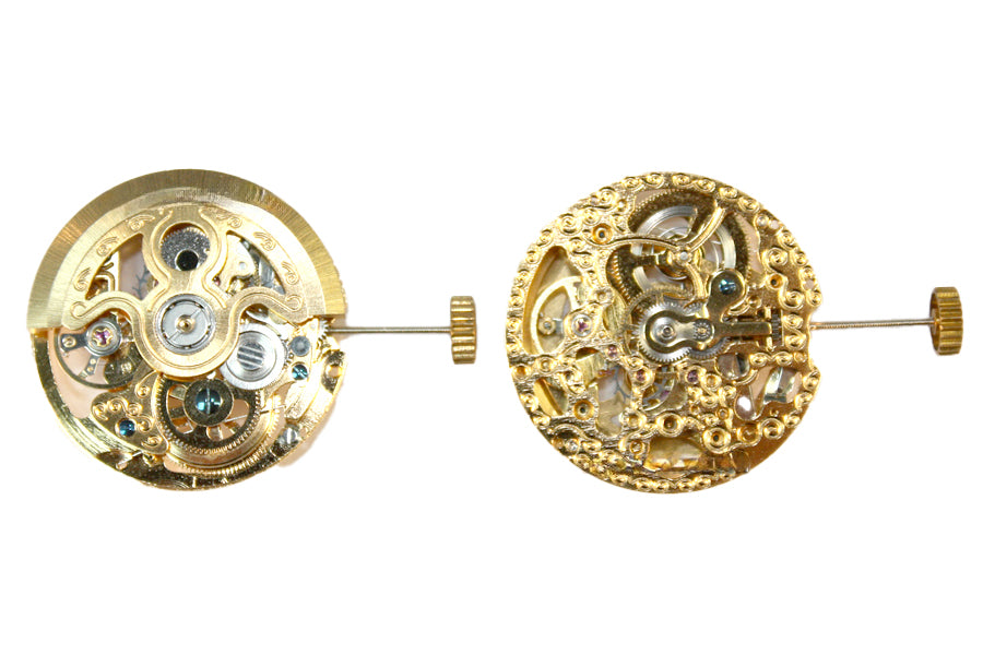 MOVEMENT CHINESE HZ2189G, SIZE 12 1/4''', 3 HANDS, GILT, STANDARD HAND HEIGHT