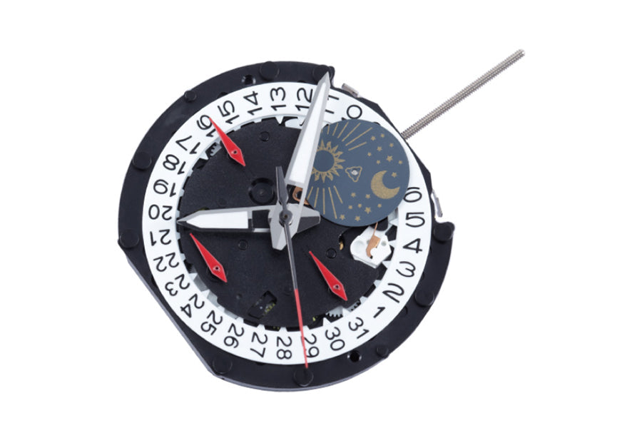 MOVT PE906 MULTI, 12 3/4''' H 4.52 mm, 3 H, 4 E (MOON PHASE/CHRONO SEC/CHRONO MIN./ CHRONO 1/10 SEC AT 3/6/9/12) STD H-HGT, D4.5 TILT