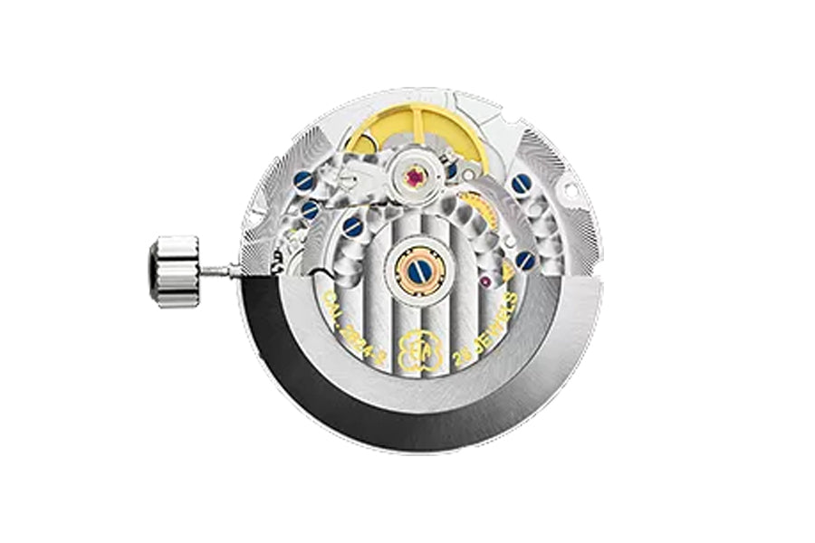 MOVEMENT ETA 2824-2, SIZE 11 1/2''', NICKEL COLOUR, 3 HANDS, DATE AT 3