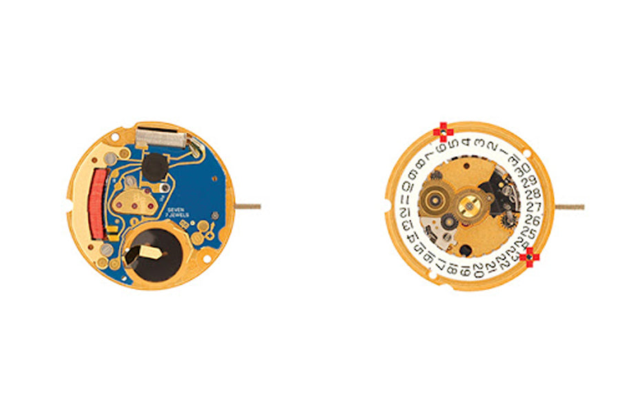 MOVEMENT ETA 956.412, SIZE 8 3/4''', 2 HANDS, LOW HANDS AIG0, DATE AT 6