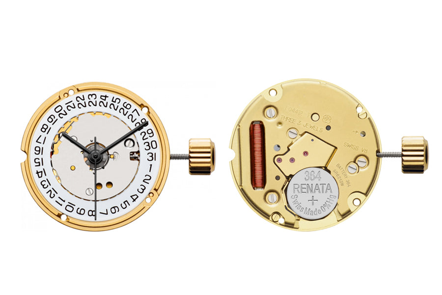 MOVEMENT ETA F04.412 HIGH PRECISION, HEAVY DRIVE, SIZE 8 3/4''', 2 HANDS, DATE AT 3 AIG 0 NORMAL