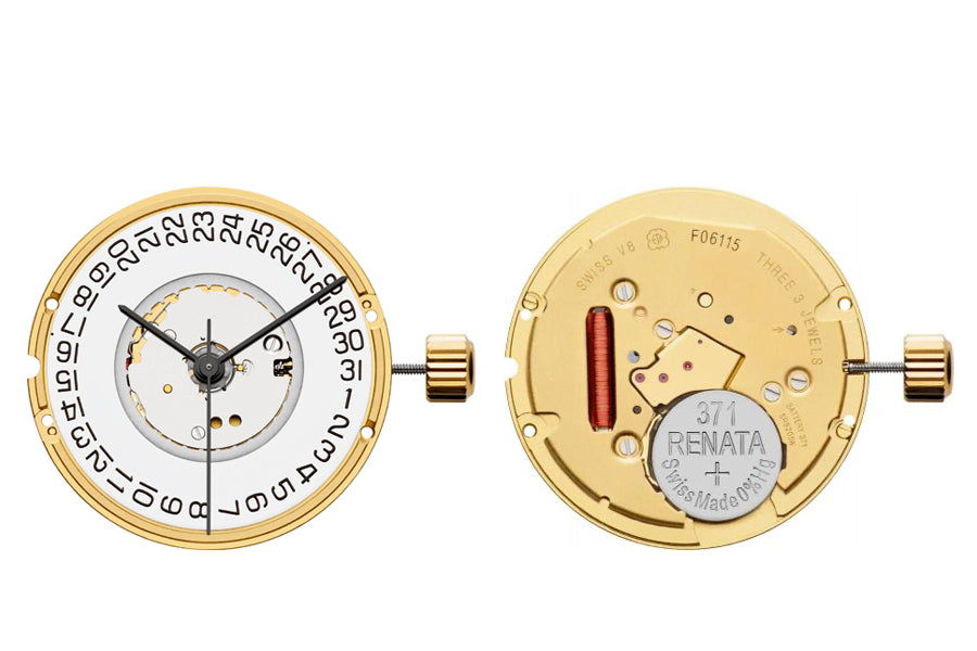 MOVEMENT ETA F06.115 HEAVY VERSION, SIZE 11 1/2''', 2 HANDS, DATE AT 3 AIG 0, NORMAL