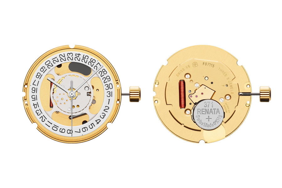 HEAVY DRIVE MOVEMENT ETA F07.115, SIZE 13 1/4''', 3 HANDS, DATE AT 6