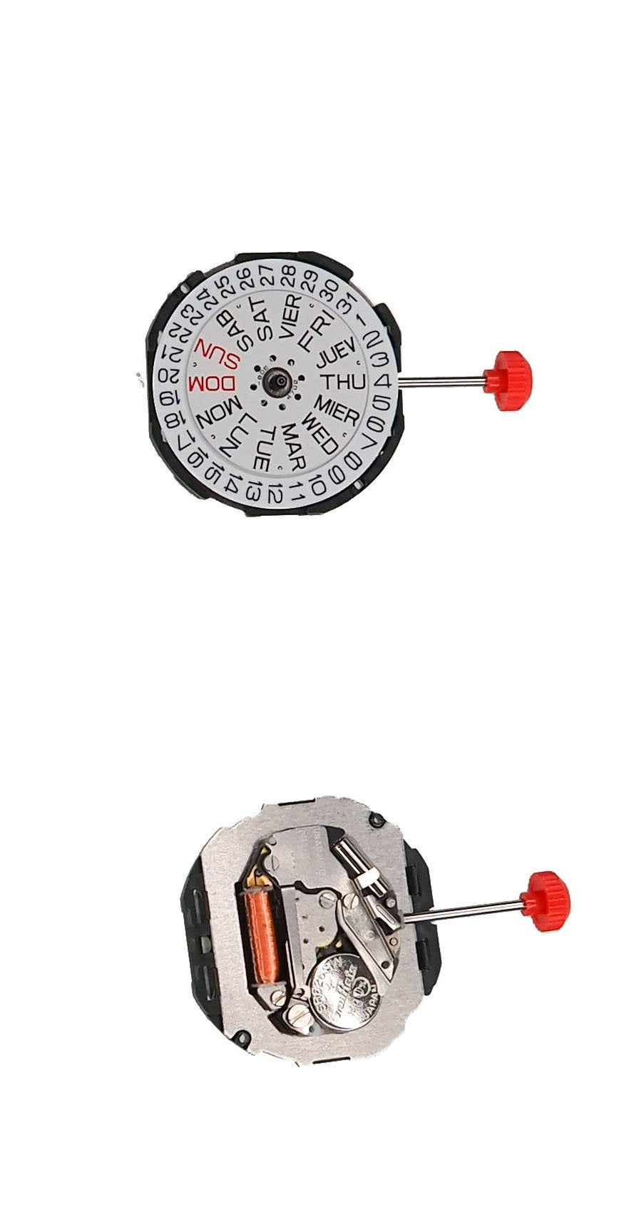 Movement Miyota 2105, Size 10 1/2''', 3 Hands, Standard Hand Height, Date At 3 Day At 3