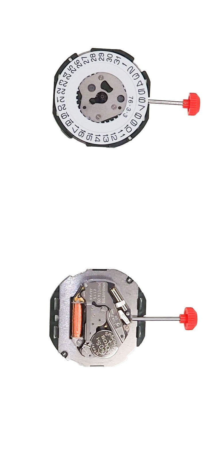 Movement Miyota 2115, Size 10 1/2''', 3 Hands, Standard Hand Height, Date At 3