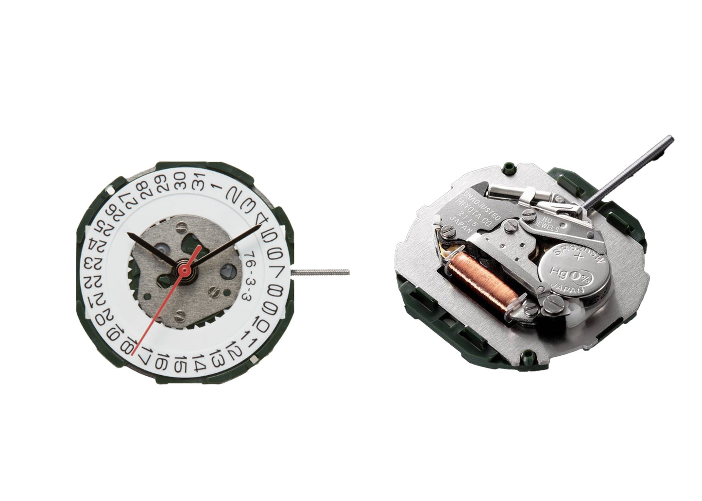 MOVEMENT MIYOTA 2117, SIZE 10 1/2''', 3 HANDS, HIGH HAND, DATE AT 6