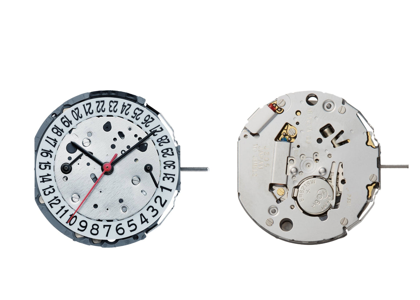 MOVEMENT MIYOTA JP21, SIZE 12 1/2''', 3 HANDS, STANDARD HAND HEIGHT, DATE AT 6