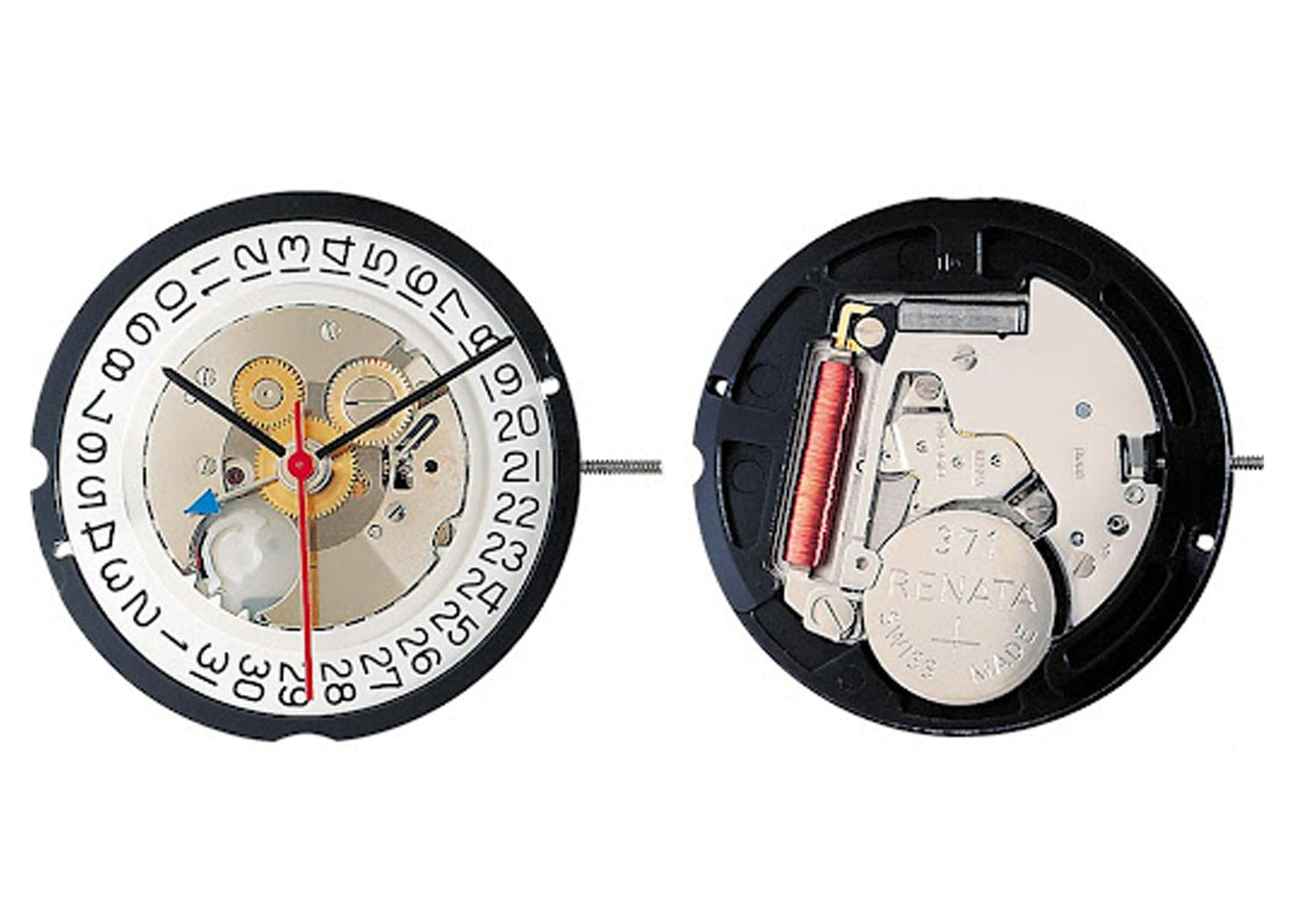 MOVEMENT RONDA 515.24H, SIZE 11 1/2''', SWISS MADE, 4 HANDS, AIG1, DATE AT 3, DUAL TIME BY HAND