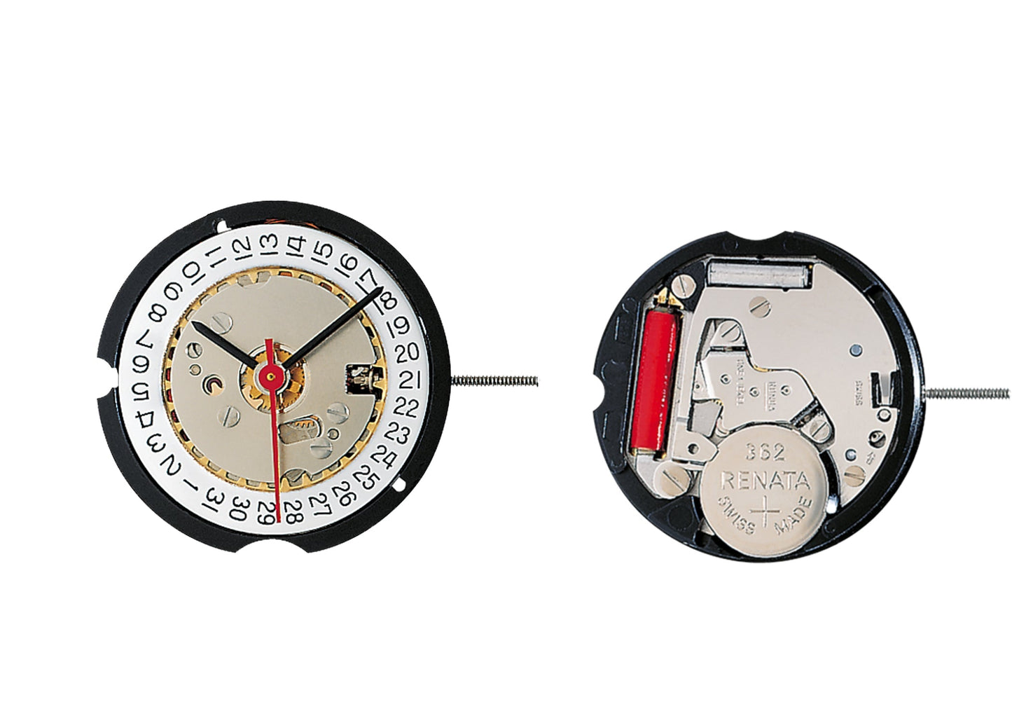"DISCONTINUED" MOVEMENT RONDA 585, SIZE 8 3/4''', 3 HANDS, HIGH HAND AIG5, DATE AT 6