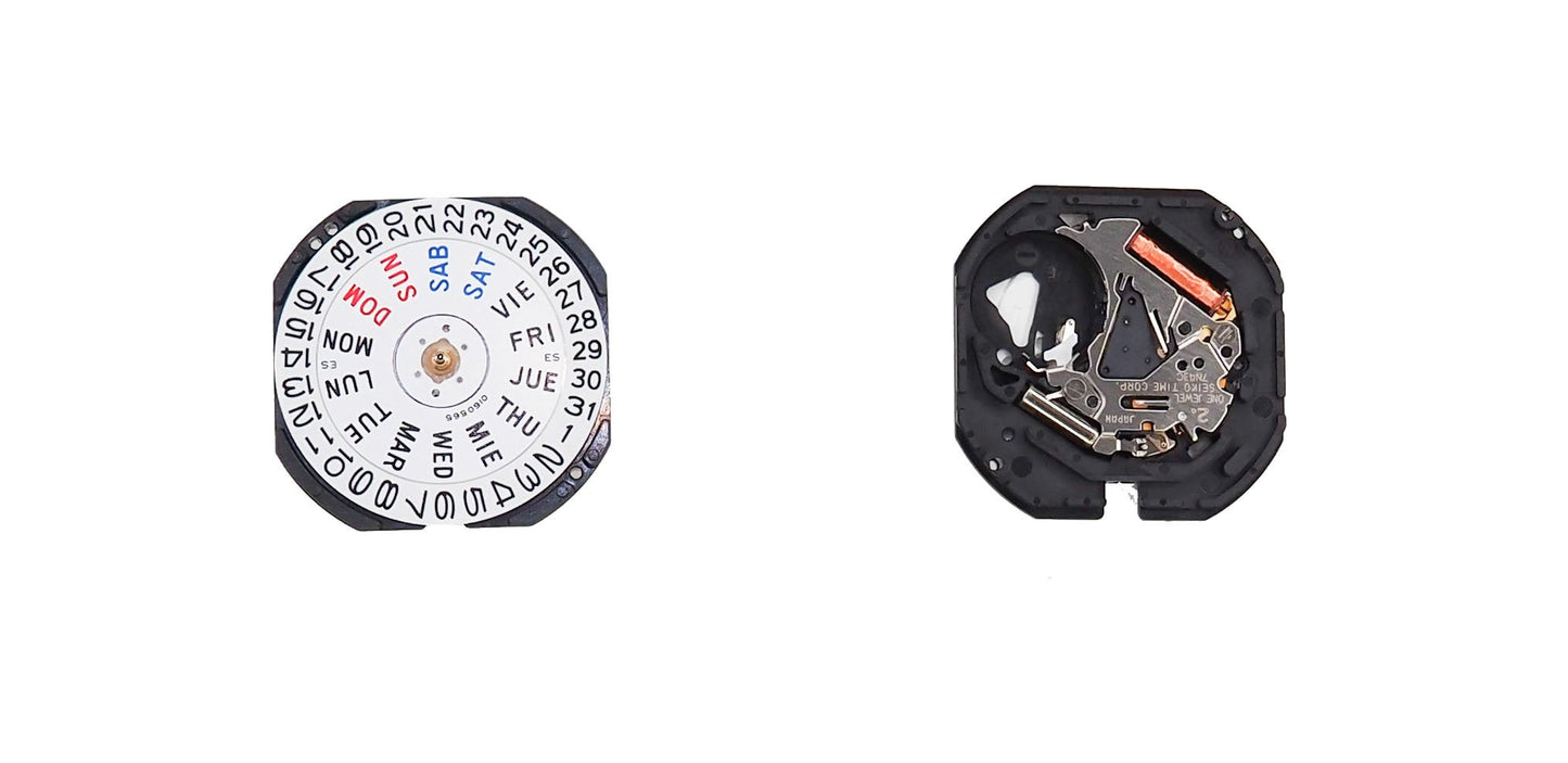 Movement Seiko 7N43, Size 11 1/2''', 3 Hands, Standard Hand Height, Date At 3 Day At 3
