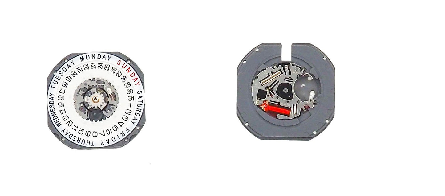 Movement Tmi Vj55B, Size 12 1/2''', 3 Hands, Standard Hand Height, Date At 3 Wide Day At 12