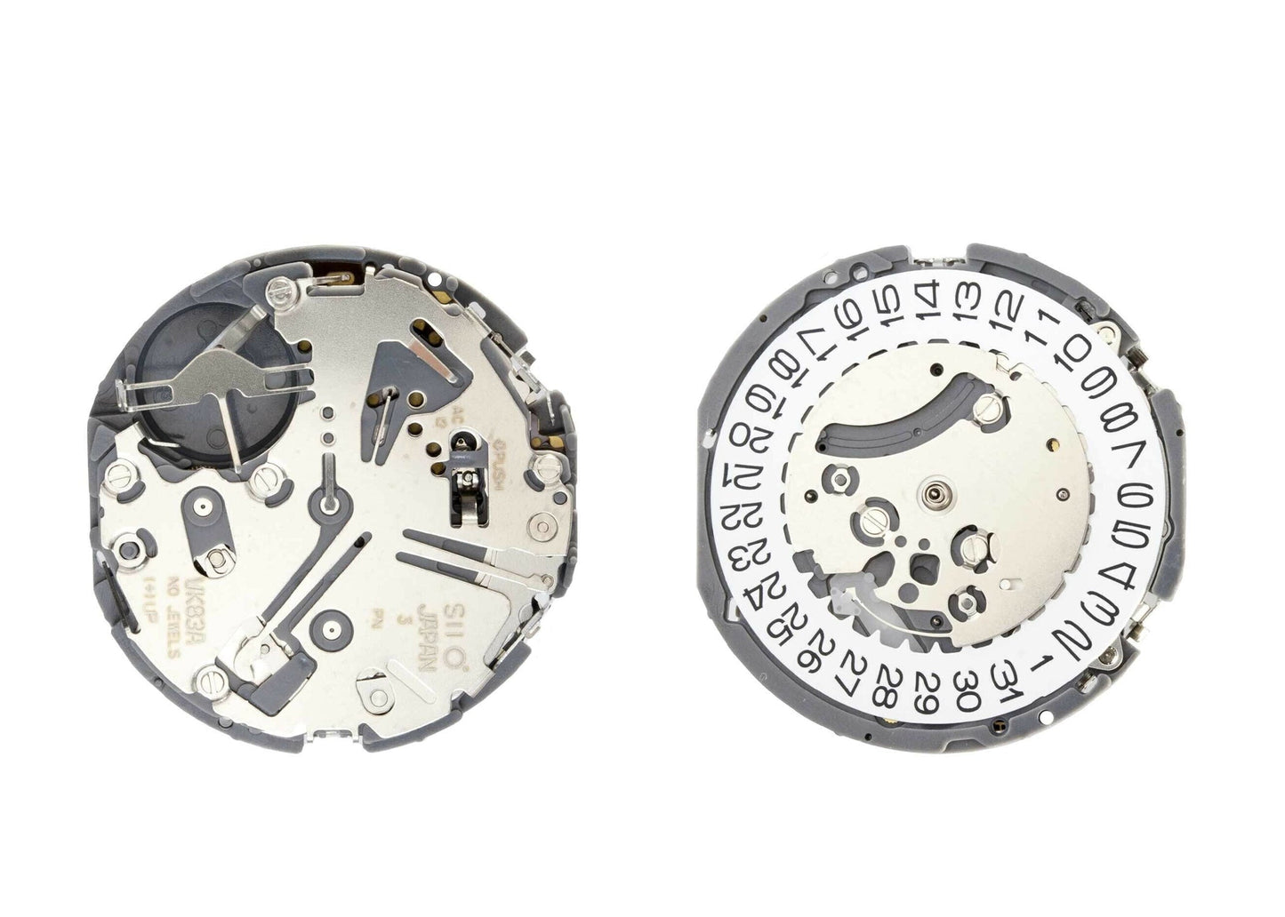 MOVEMENT TMI VK83A, SIZE 13 1/2''', 2 HANDS, HIGH HAND, TYPE L, LASER MARKING 3 IN THE MOVEMENT, DATE AT 4.5 TILT