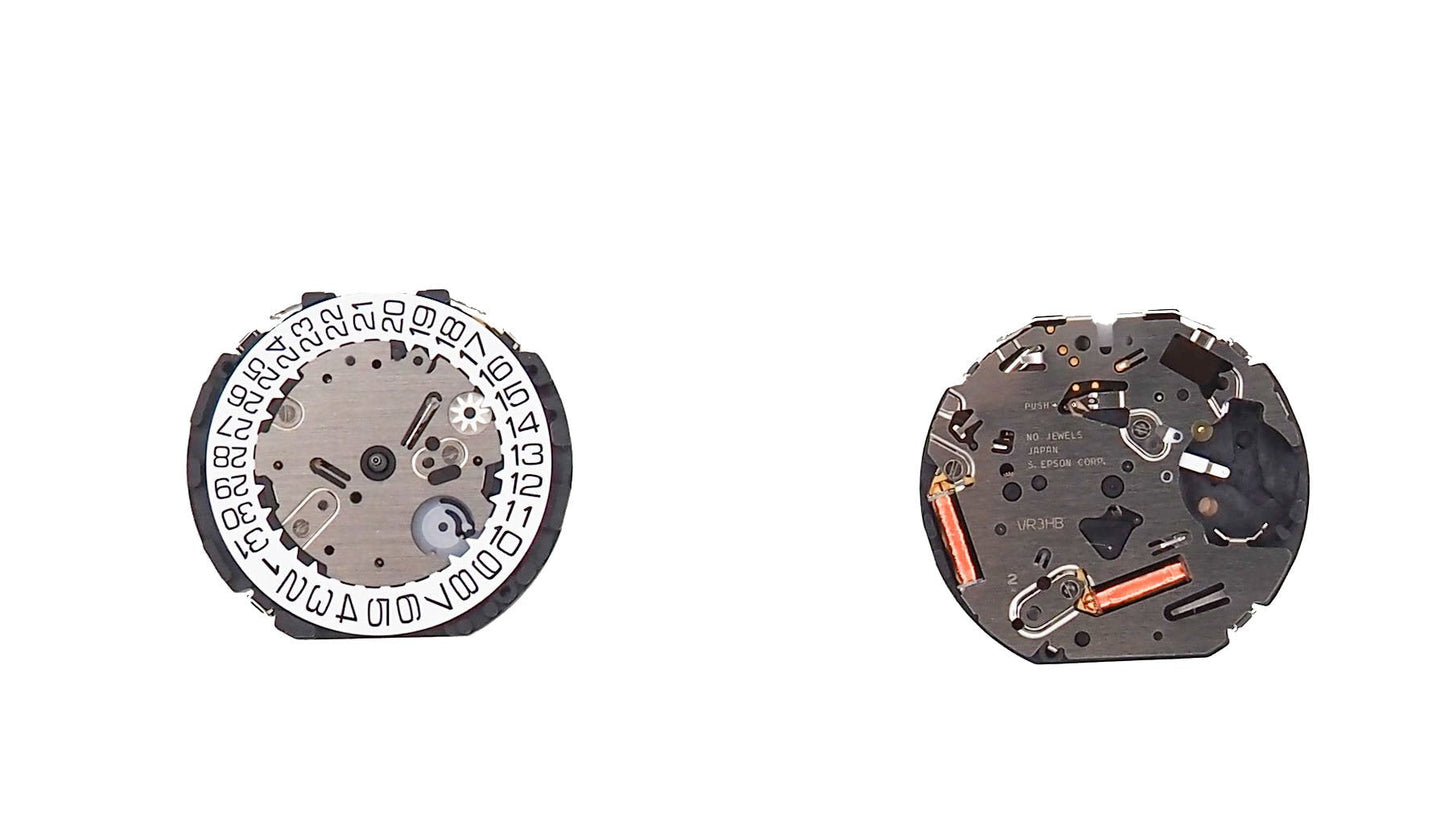 Movement Tmi Vr3Ha, Size 13 1/2''', 3 Hands, 3 Eyes, Standard Hand Height, Type M, Laser Marking 2 In The Movement, Date At 3