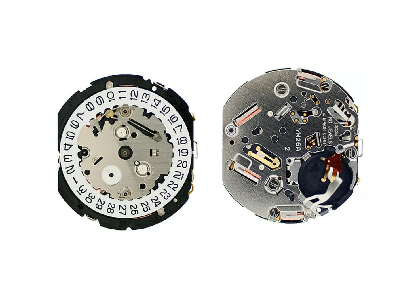 MOVEMENT TMI YM46A, SIZE 12''', 2 HANDS, STANDARD HAND HEIGHT, DATE AT 3