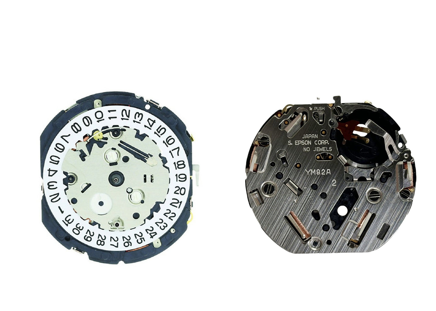 MOVEMENT TMI YM92A, SIZE 12''', 3 HANDS, STANDARD HAND HEIGHT, DATE AT 4 TILT