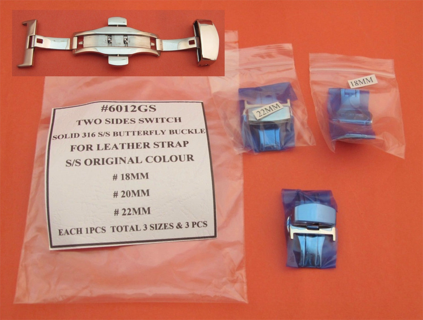 D-SWITCH S/S B'FLY BUCKLE GENT FOR L-STRAP-3