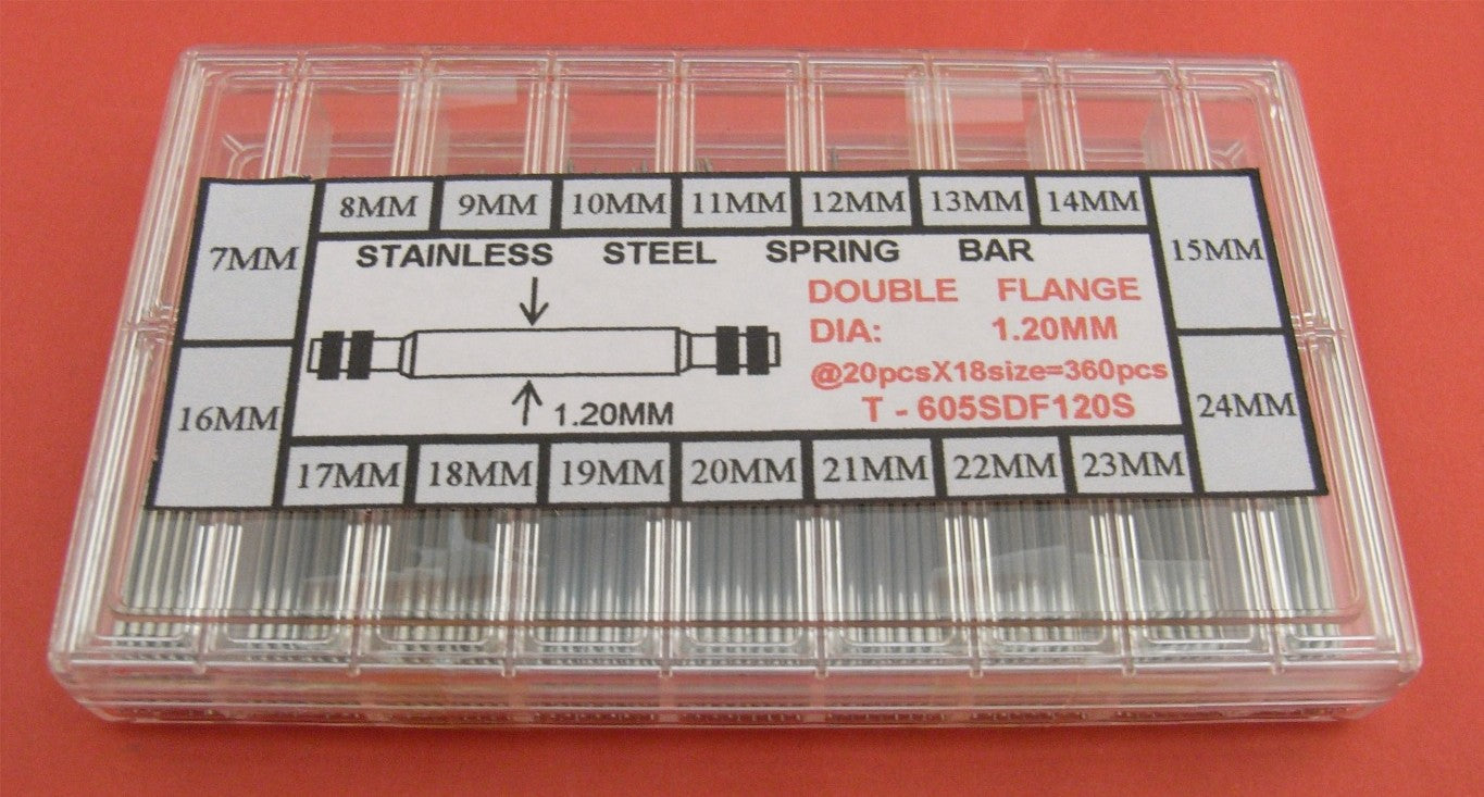 S/S DOUBLE FLANGE SPRING BAR KIT DIA.1.20-360