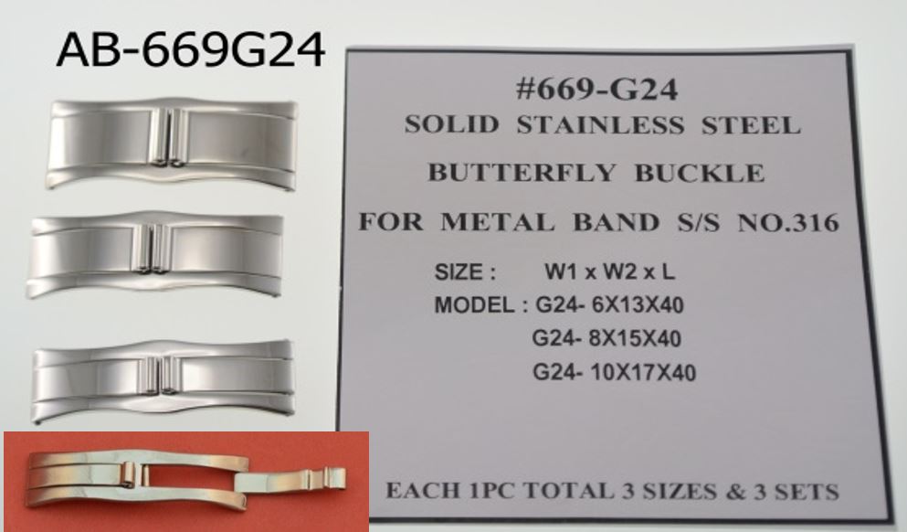 G24 STYLE B'FLY BUCKLE W/3 HEAD SIZE-3