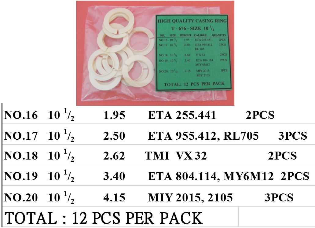 SWISS QUALITY CASE RING 10-1/2 IN 5 HEIGHT-12