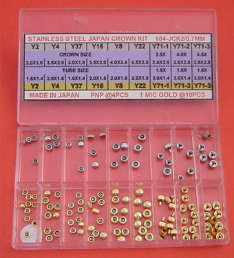 BRASS CROWN KIT TAP 0.7 IN PNP & A/G-126PCS