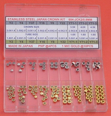 S/S JAPAN CROWN KIT TAP 0.8 IN 2-COLOUR-126