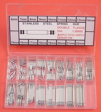 S/S DOUBLE FLANGE SPRING BAR KIT DIA.1.50-400