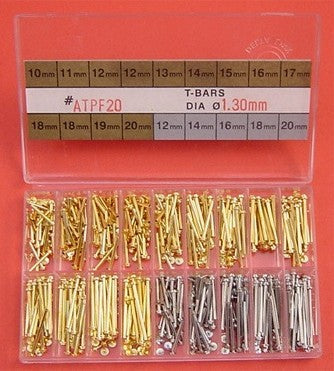 BRASS PUSH FLAT HEAD T-BAR KIT D1.30-360