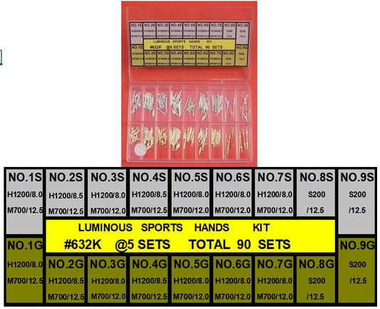 SPORT LUMINOUS HAND KIT IN 2 COLOR- 90SETS