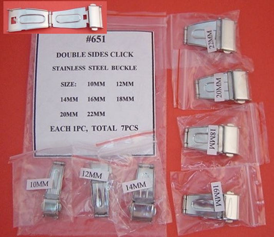 S/S DOUBLE SIDE CLICK BUCKLE PACK - 7 PCS