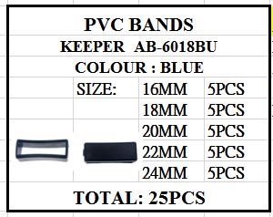 PVC STRAPS KEEPER PACK - BLUE @5X5=25PCS