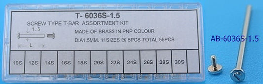 EXTRA LONG BRASS SCREW T-BAR KIT PNP D150-55