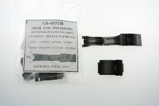 H-QUALITY POLISH S-BUCKLE IP BLACK PACK-7PCS