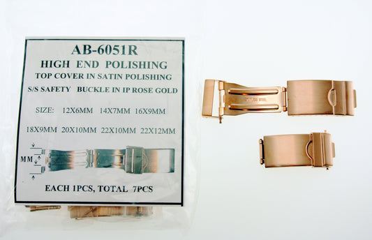 H-QUALITY POLISH S-BUCKLE IP ROSE-G PACK-7PCS
