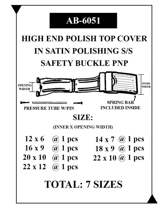 HIGH-END SATIN 3F BUCKLES PACK–7PCS