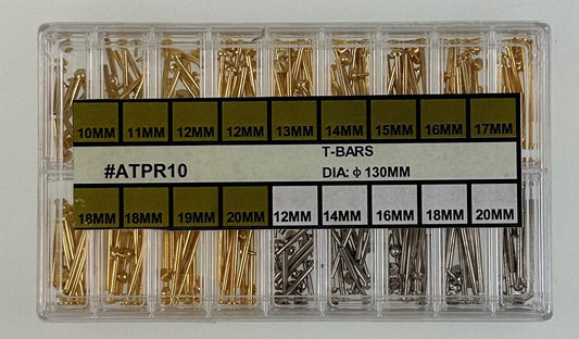 BRASS PUSH ROUND HEAD T-BAR KIT D1.30-180