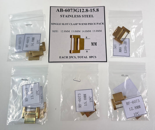 LG SINGLE SLOT BUCKLES W/END PIECES IN IPG