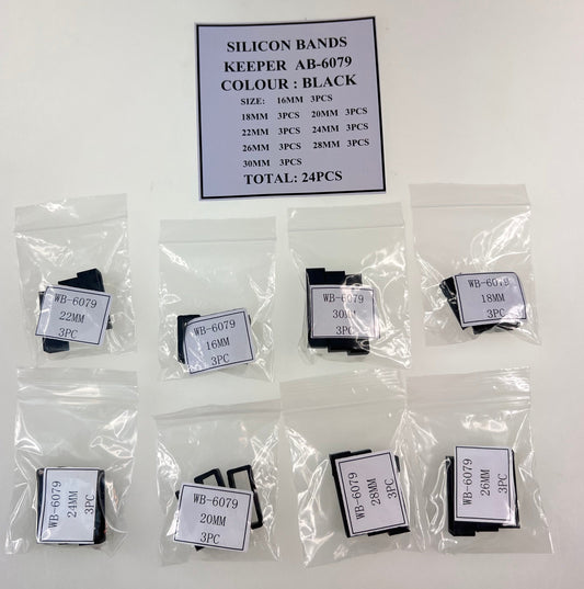 BLK SILICON BAND KEEPER SZ 16-30 @3X8