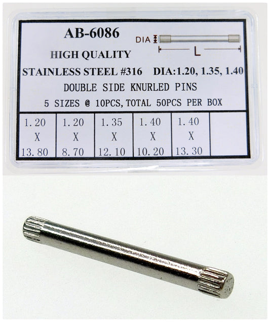 H-QUALITY S/S 316 D-SIDE KNURLED PINS KIT