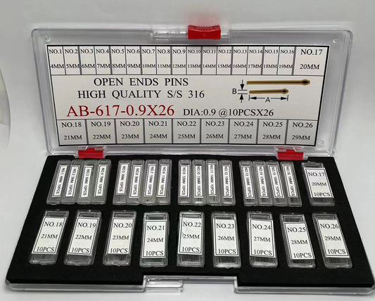 S/S OPEN END PIN KIT DIA. 0.9X260 IN BIG BOX