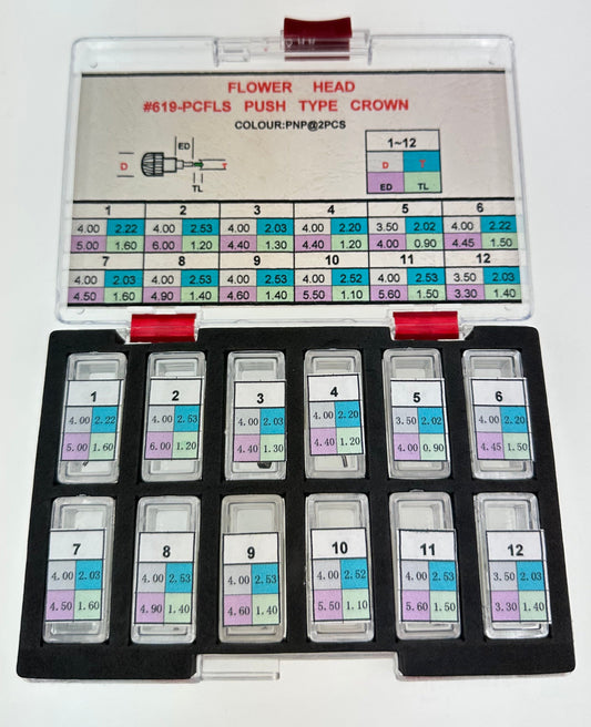 FLOWER TYPE BRASS PUSHER KIT PNP-24PCS